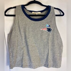 Junk Food Women’s NFL New England Patriots Logo Tank Top Shirt 2018 NWOT Size XL